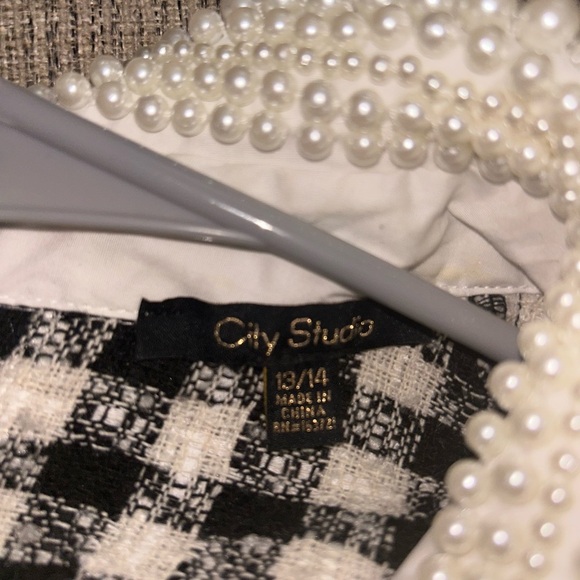 Pearl Collared Tweed Houndstooth dress size 13/14 (Juniors) - Picture 6 of 6